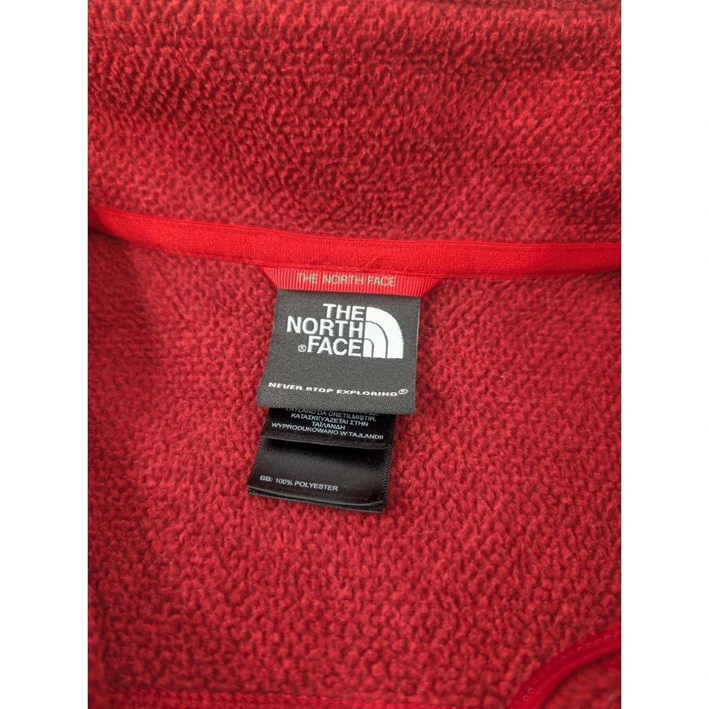 XL The North Face Canyonlands Full‎ Zip Stretch Fleece Sweater Jacket Brick Red